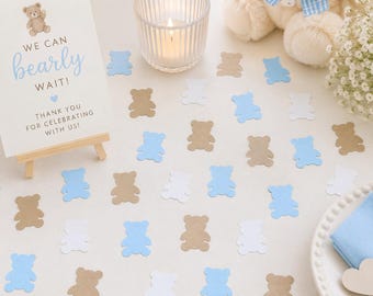 Teddy Bear Confetti - We Can Bearly Wait Baby Shower - 200 Pcs