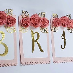 Pink Bride To Be Banner for a Bridal Shower or Bachelorette Party, Hen Party Decorations, Paper Flower Engagement Garland 画像 3