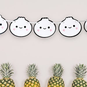 Layered Dumpling Banner For A Dumpling Baby Shower, Little Dumpling Party Decoration, Kawaii Asian Food Die Cut, Bao Baby Shower Party