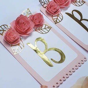 Pink Bride To Be Banner for a Bridal Shower or Bachelorette Party, Hen Party Decorations, Paper Flower Engagement Garland 画像 1