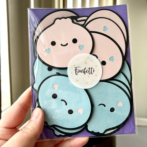 Cartes de vote Révélation du genre, Dumpling en couches découpé pour un genre de boulette révélé, Garçon ou fille votant pour une boulette de sexe révélateur de genre, Rose bleu