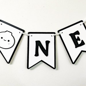 One High Chair Banner For A Little Dumpling Party Decoration, Kawaii Asian Food Gyoza, Kawaiifood Bao Dimsum Baby Shower Decorations