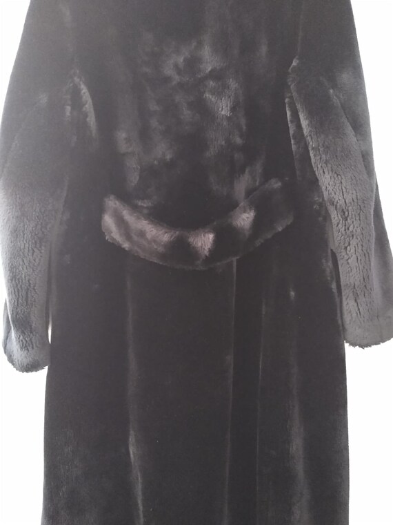 Coat BORGANA VINTAGE 50s-60s original black colou… - image 6