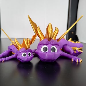 Spyro the Dragon Articulated Multi-color 3d Print | Decoration | Fidget toy | Desk Buddy