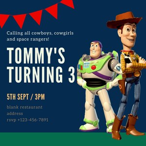 Toy Story Birthday Party Invitation (Digital Download)