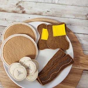 Banana Pancakes, Breakfast Pancake Felt Food, Pretend Pancakes, Pretend Play, Food Set, Play Food, Learning Toy, Toddler Gift, Preschool Toy