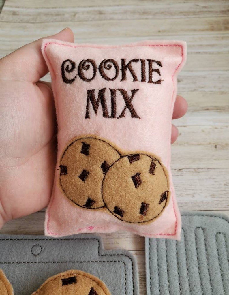 Pretend Cookies Felt Cookies Cookie Set Pretend Food Etsy