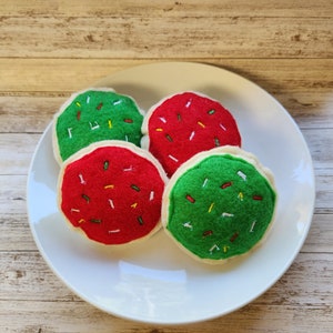 Pretend Donuts, Christmas Donut Set, Felt Donuts, Pretend Food, Pretend Felt Food, Play Kitchen Food, Learning Toy, Preschool Toy, Felt Food