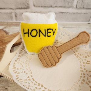 Felt Honey Jar, Pretend Honey Jar, Pretend Play Food, Pretend Play, Food Set, Play Food, Learning Toy, Toddler Gift