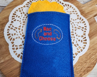Felt Mac and Cheese Pretend Play Food Set