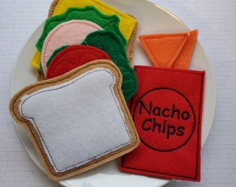 Felt Sandwich, Lunch Meat Sandwich, Pretend Lunch, Pretend Play Food, Pretend Play, Food Set, Play Food, Learning Toy, Toddler Gift