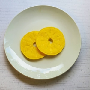 Pineapple Play Food, Felt Play Food, Felt Pineapple Rings, Pretend Play Food Set, Learning Toy, Preschool Toy, Felt Fruit, Felt Food