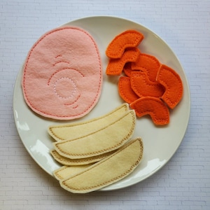 Ham Dinner, Ham Dinner Felt Food, Ham Felt Food, Pretend Play, Food Set, Play Food, Learning Toy, Toddler Gift, Preschool Toy