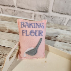 Pretend Baking Flour, Fake Flour, Pretend Food, Pretend Felt Food, Felt Toys, Play Kitchen Food, Learning Toy, Preschool Toy, Felt Food