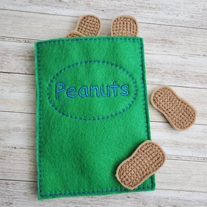 Peanut Felt Food, Pretend Peanuts, Toy Peanuts, Play Kitchen, Pretend Play Food Set, Preschool Toy, Felt Peanuts, Felt Food set, Play Food