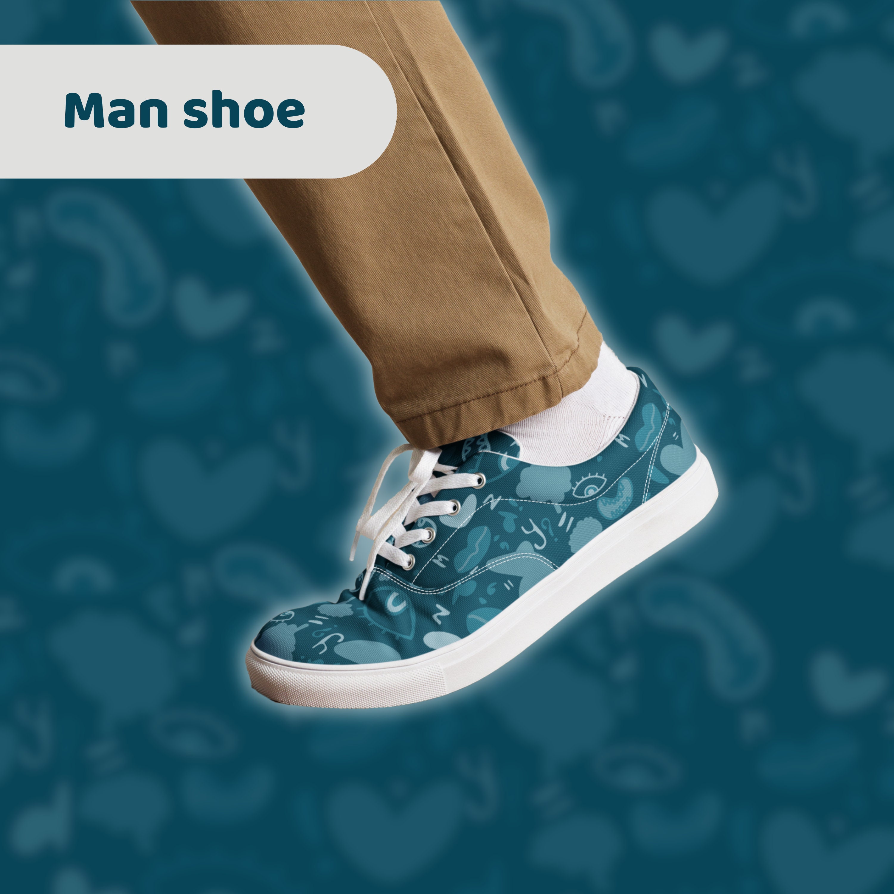 Stylish Men's Nike Roshe Blue Camo Sneakers