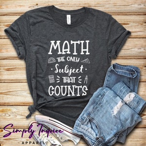Chemise de professeur de mathématiques • Math Le seul sujet qui compte Chemise • Chemise de mathématicien drôle • Débardeurs cadeaux de professeur de mathématiques • Sweats à capuche