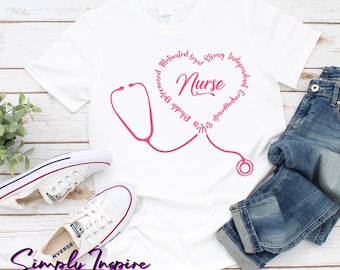 Chemise d’infirmière \ T-shirt d’école d’infirmière \ Chemise de cœur d’infirmière \ T-shirt d’école d’infirmière \ Chemise d’infirmière drôle \ Cadeau pour les infirmières