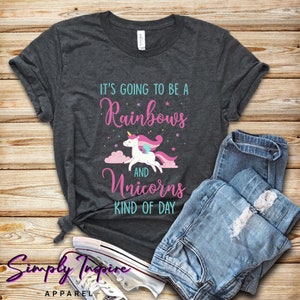 Cute Unicorn Shirt • Rainbow and Sprinkles Shirt • It&#39;s Going To Be A Rainbows And Unicorns Kind Of Day T-Shirt • Unicorn Lovers • Hoodies