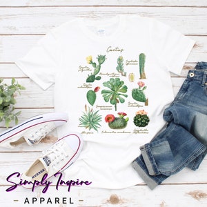 Cactus Shirt\ Plant Lover Shirt\ Floral Shirt\ Trendy Cactuses\ Cute Gift For Gardeners\ Botanical Unisex Tee