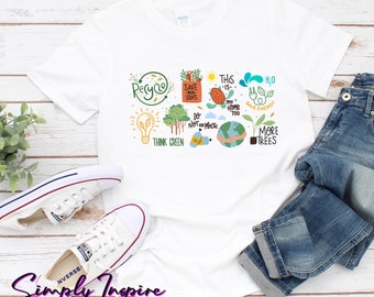 Camisa Eco Energy • Save the Planet • Camisa Ambiental • Camiseta del Calentamiento Global • Camiseta Save The Earth Day • Camiseta Unisex de Cambio Climático
