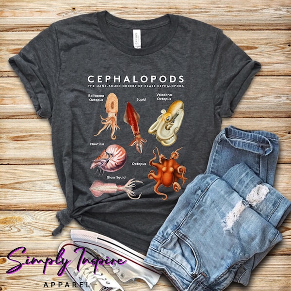 Kinds Of Octupus Shirt - The Cephalopod Octopus Tshirt - Sea Creatures Shirt -  Marine Animals Tee - Squids Shirt - Hoodies