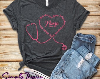 Chemise d’infirmière \ T-shirt d’école d’infirmière \ Chemise de cœur d’infirmière \ T-shirt d’école d’infirmière \ Chemise d’infirmière drôle \ Cadeau pour les infirmières