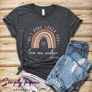 Love Shirt\ Love One Another John 13:34 Shirt\ Kindness Shirt\ Hands Up Shirt\ Youth Peace Hoodies\ Unisex Tee