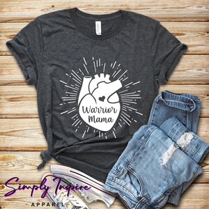 Heart Warrior Shirt\ Warrior Mama Shirt\ CHD Shirt\ Love Shirt\ Coronary Heart Disease Awareness\ Unisex Tee