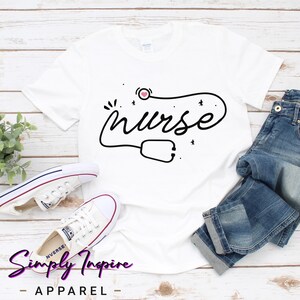 Nurse T-Shirt\ Stethoscope Shirt\ Nursing School T Shirt\ Nursing School Tee\ Funny Nursing Shirt\ School Nurse\ Pediatric Nurse
