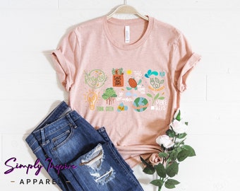 Camisa Eco Energy • Save the Planet • Camisa Ambiental • Camiseta del Calentamiento Global • Camiseta Save The Earth Day • Camiseta Unisex de Cambio Climático
