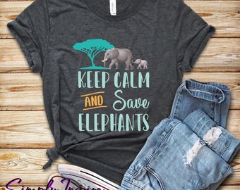 Elephant Shirt • Bescherm Elephant Shirts • Elephant Gift • Keep Calm And Save Elephants • Elephant Lover • Tank Top • Hoodies