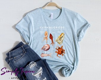 Kinds Of Octupus Shirt - The Cephalopod Octopus Tshirt - Sea Creatures Shirt -  Marine Animals Tee - Squids Shirt - Hoodies