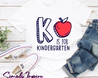 Teacher Gift\ K is for Kindergarten Teacher Shirt\ Teacher Shirt\ Funny Teacher Shirt\ Unisex Tee\ Teacher Appreciation Gifts