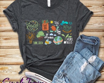 Camisa Eco Energy • Save the Planet • Camisa Ambiental • Camiseta del Calentamiento Global • Camiseta Save The Earth Day • Camiseta Unisex de Cambio Climático