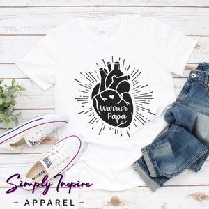 Heart Warrior Shirt\ Warrior Papa Shirt\ CHD Shirt\ Love Shirt\ Coronary Heart Disease Awareness\ Matching Shirts\ Unisex Tee