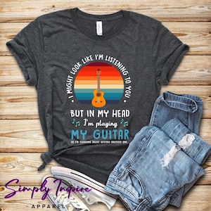 Guitar Shirt - Vintage Guitar Shirt - But In My Head I Am Thinking About Buying Another Guitar - Gift For Guitarists - Acoustic Guitar Shirt