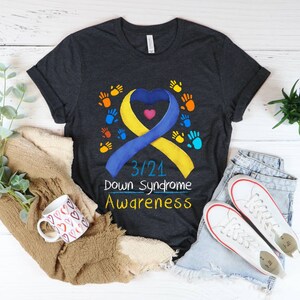 Down Syndrome Awareness Shirt • 3 21 Awareness Shirt • Down Syndrome Ribbon • Support Shirt • Unisex Tee • Hoodies