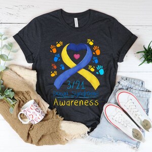 Down Syndrome Awareness Shirt • 3 21 Awareness Shirt • Down Syndrome Ribbon • Support Shirt • Unisex Tee • Hoodies