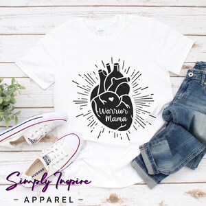 Heart Warrior Shirt\ Warrior Mama Shirt\ CHD Shirt\ Love Shirt\ Coronary Heart Disease Awareness\ Unisex Tee