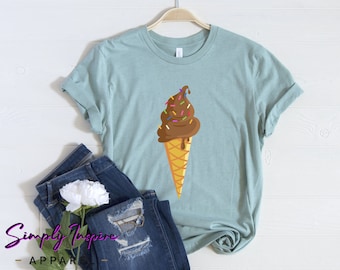 Camisa de helado • Cono de helado • Amante de la crema lce • Camisa de fiesta de helado • Linda camiseta de helado • Sudaderas con capucha • Camiseta unisex