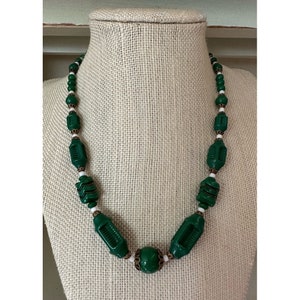 1930s Czech Glass Bead Necklace