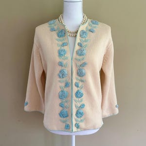 Vintage 1960s Embellished Cardigan