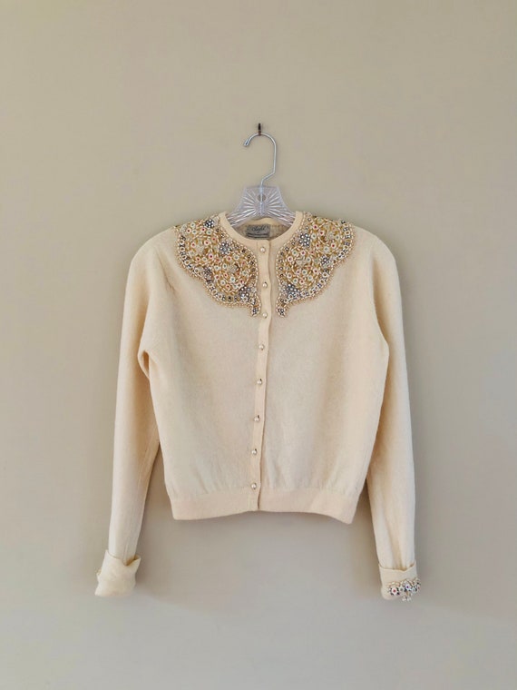 1950s Beaded Cashmere Sweater