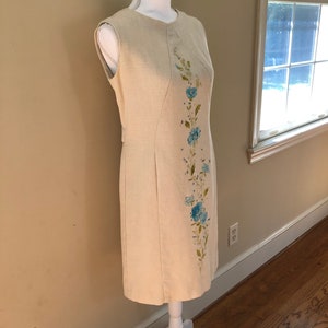 Price Reduced 1960s Embroidered Linen Dress image 2