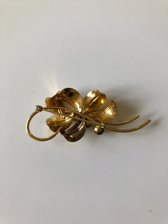 1950s Forstner Brooch Gold Filled - image 2