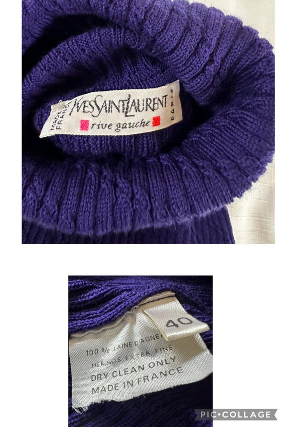 Vintage Yves Saint Laurent Rive Gauche Merino Woo… - image 2