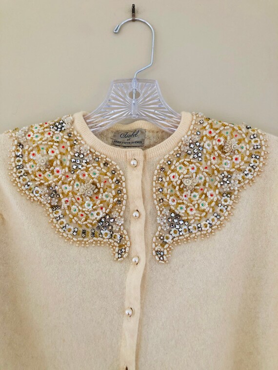 1950s Beaded Cashmere Sweater