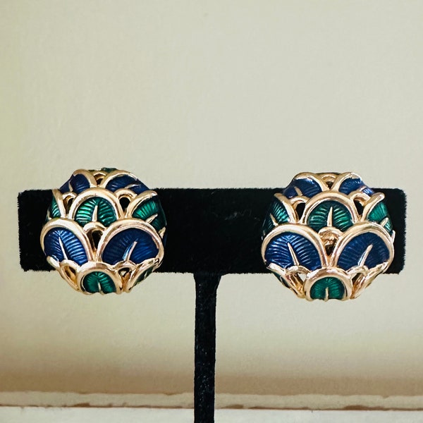 1960s Boucher Enameled Earrings