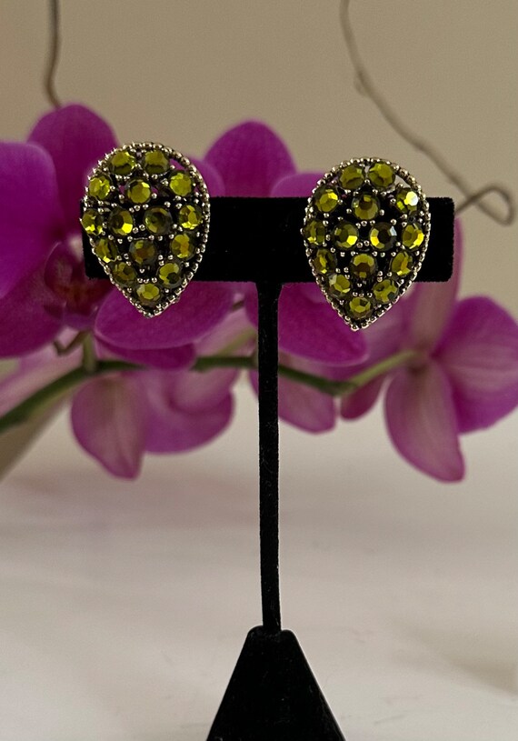 1960s Weiss Rhinestone Earrings - image 3